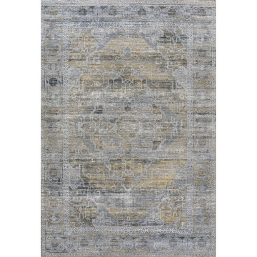 Alanya Ornate Medallion Washable Area Rug